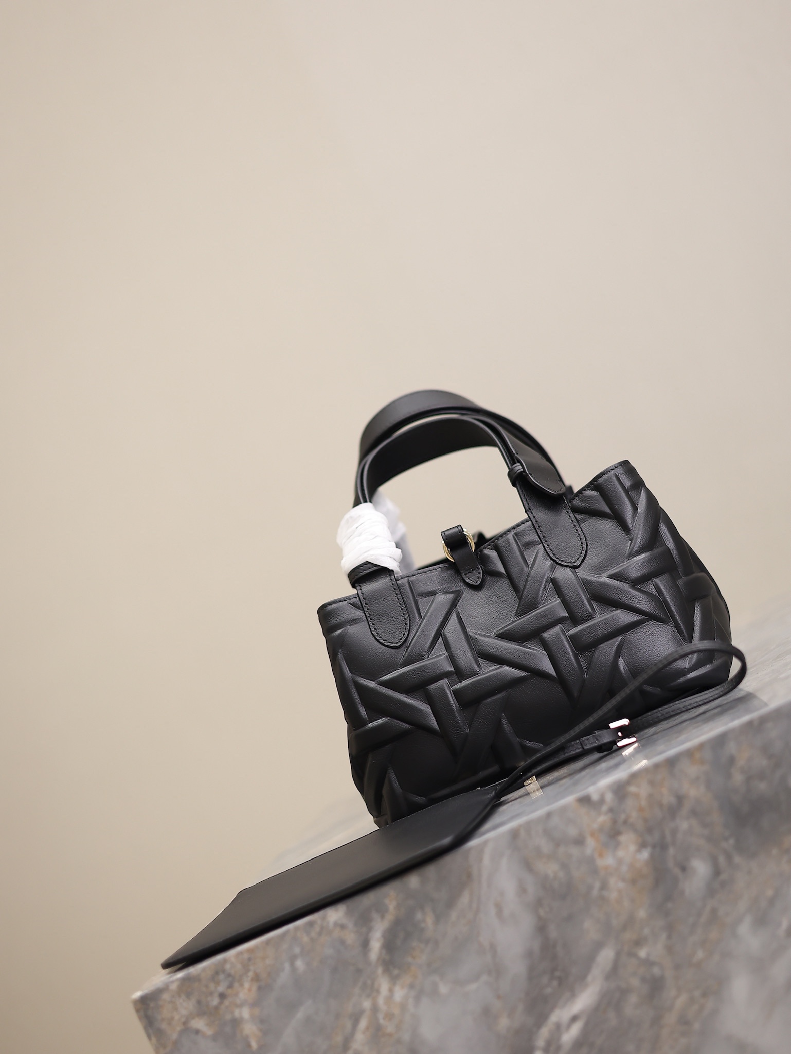 Small Dior Toujours Bag Black Graphic Cannage Calfskin